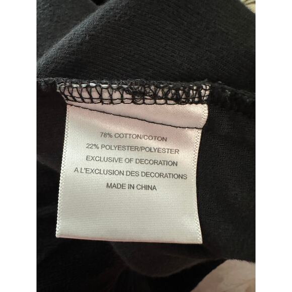 TORY BURCH Black Velour Terry Tracksuit Track Suit Lounge Set Jacket Pants Y2K M - Picture 5 of 5